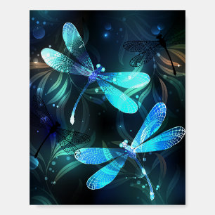Lake Glowing Dragonflies Foam Board