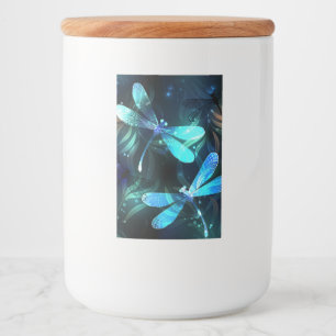 Lake Glowing Dragonflies Food Label