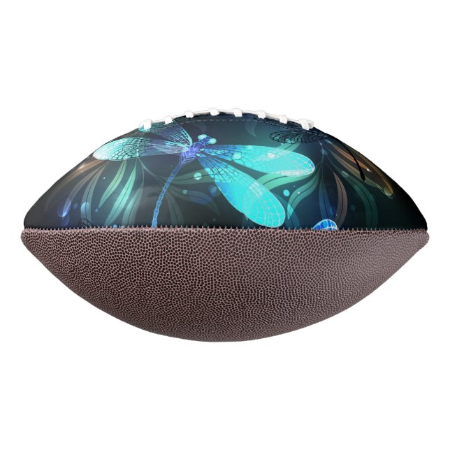 Lake Glowing Dragonflies Football (Rotated 270)