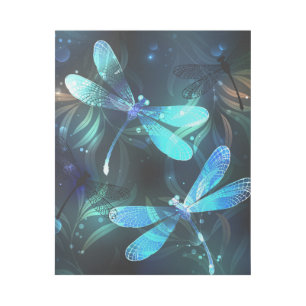 Lake Glowing Dragonflies Gallery Wrap