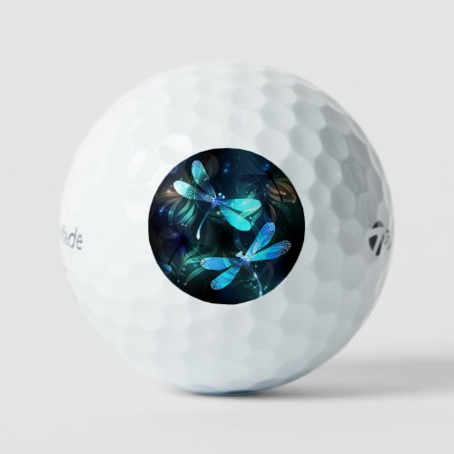 Lake Glowing Dragonflies Golf Balls