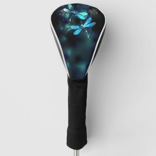 Lake Glowing Dragonflies Golf Head Cover