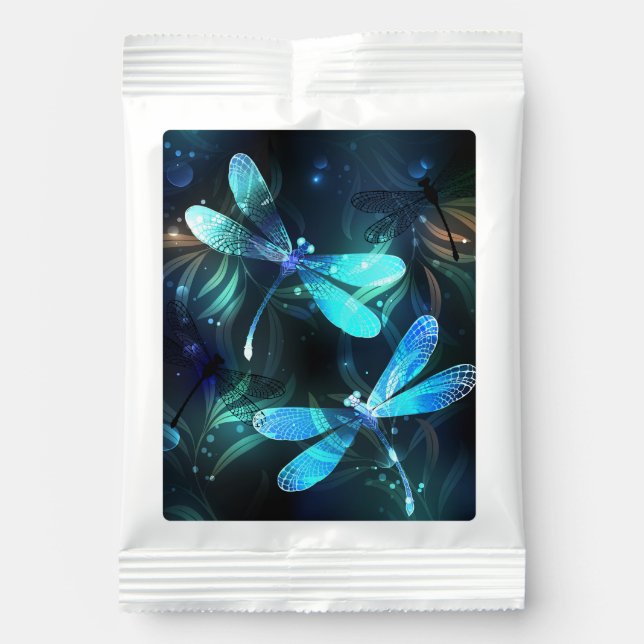 Lake Glowing Dragonflies Hot Chocolate Drink Mix (Front)