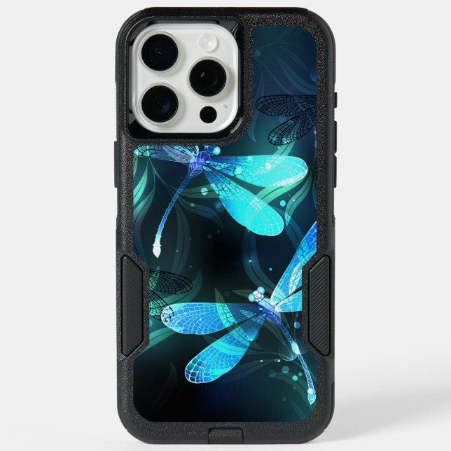 Lake Glowing Dragonflies iPhone 15 Pro Max Case (Back)