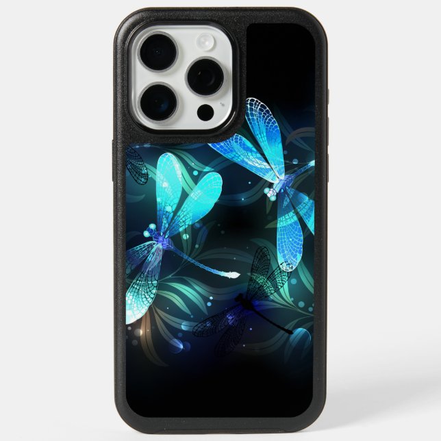 Lake Glowing Dragonflies iPhone 15 Pro Max Case (Back)