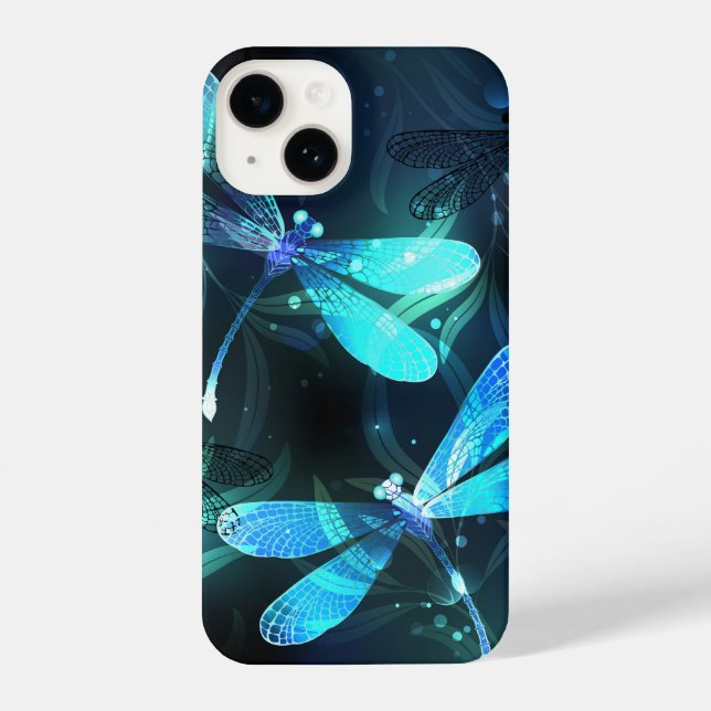 Lake Glowing Dragonflies iPhone Case (Back)