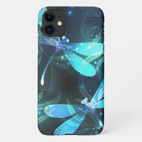 Lake Glowing Dragonflies iPhone 11 Case