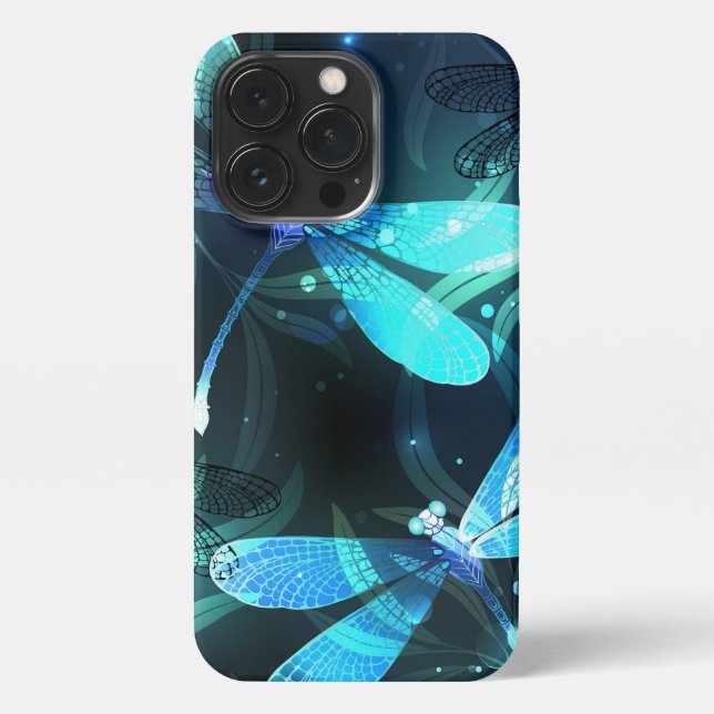 Lake Glowing Dragonflies iPhone Case (Back)