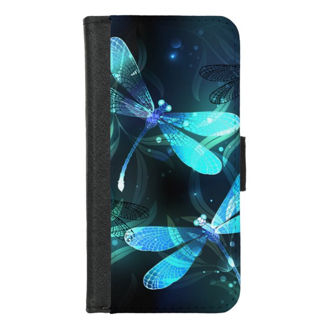 Lake Glowing Dragonflies iPhone Wallet Case (Front)