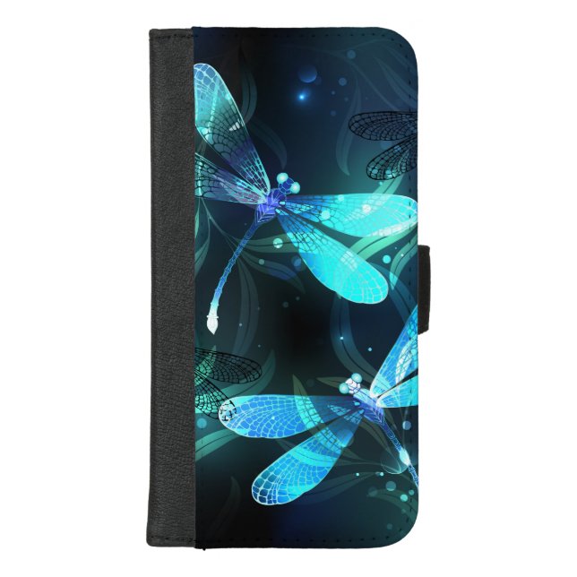 Lake Glowing Dragonflies iPhone Wallet Case (Front)