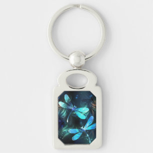 Lake Glowing Dragonflies Keychain
