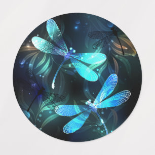 Lake Glowing Dragonflies Kids' Labels