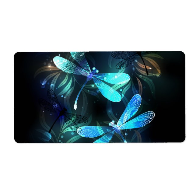 Lake Glowing Dragonflies Label (Front)