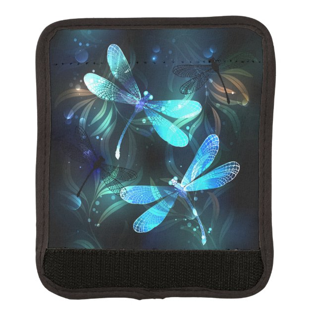 Lake Glowing Dragonflies Luggage Handle Wrap (Front)