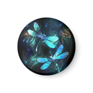 Lake Glowing Dragonflies Magnet