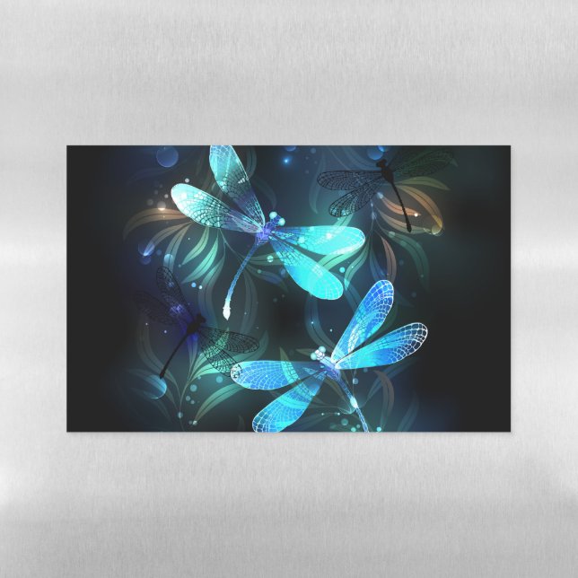 Lake Glowing Dragonflies Magnetic Dry Erase Sheet (Horizontal)
