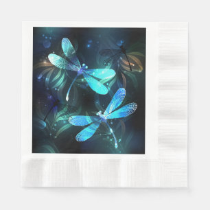 Lake Glowing Dragonflies Napkins