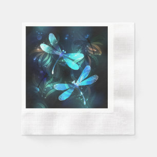 Lake Glowing Dragonflies Napkins