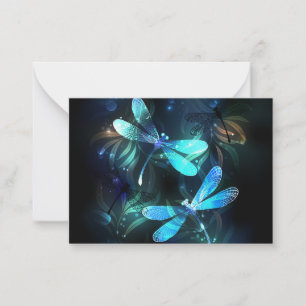 Lake Glowing Dragonflies Note Card
