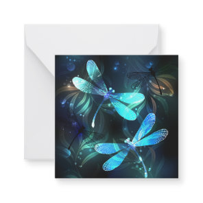 Lake Glowing Dragonflies Note Card