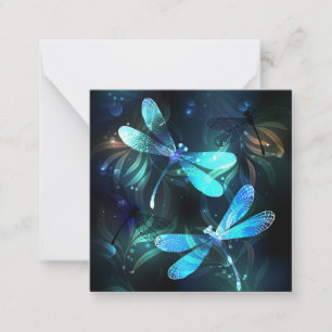 Lake Glowing Dragonflies Note Card