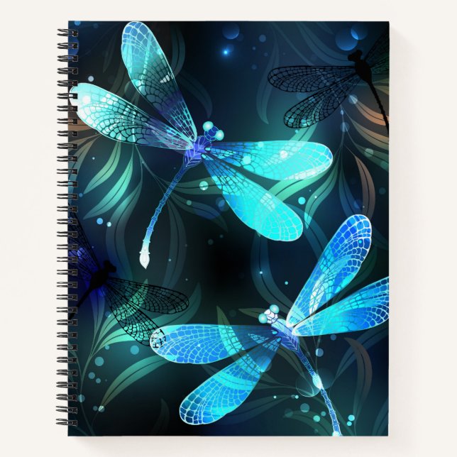 Lake Glowing Dragonflies Notebook (Front)