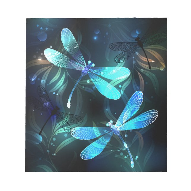 Lake Glowing Dragonflies Notepad (Front)