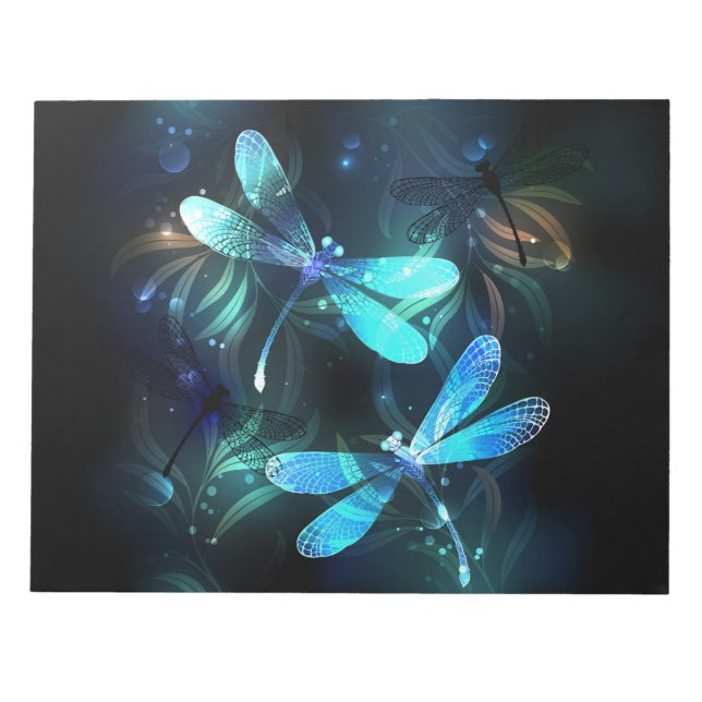 Lake Glowing Dragonflies Notepad (Front)