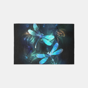 Lake Glowing Dragonflies Outdoor Rug