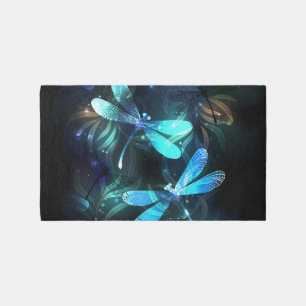 Lake Glowing Dragonflies Outdoor Rug