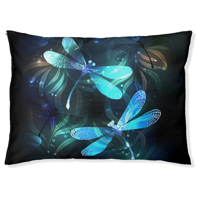 Lake Glowing Dragonflies Pet Bed (Front)