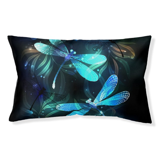 Lake Glowing Dragonflies Pet Bed (Front)
