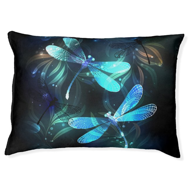 Lake Glowing Dragonflies Pet Bed (Front)