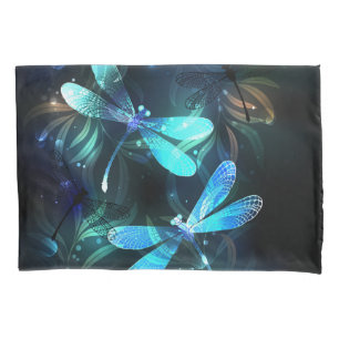 Lake Glowing Dragonflies Pillow Case
