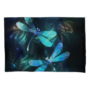 Lake Glowing Dragonflies Pillow Case