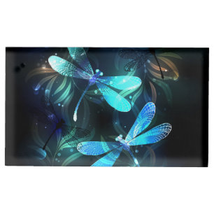 Lake Glowing Dragonflies Place Card Holder