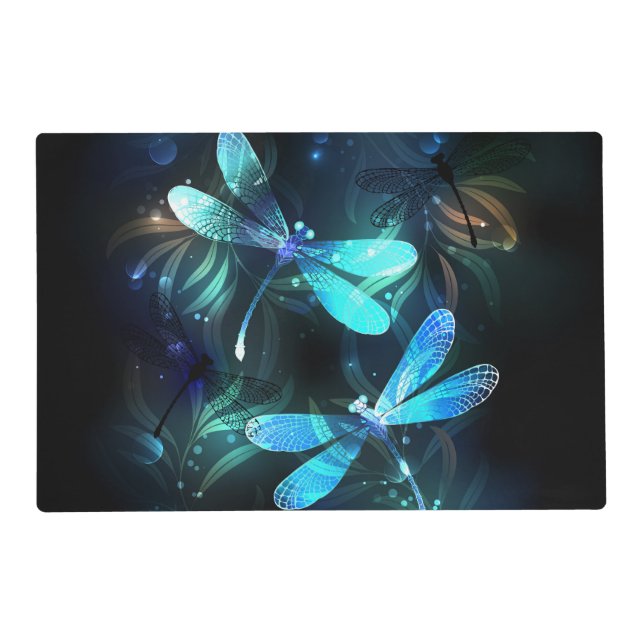 Lake Glowing Dragonflies Placemat (Front)