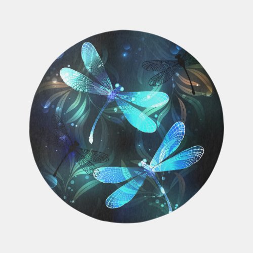 Lake Glowing Dragonflies Rug