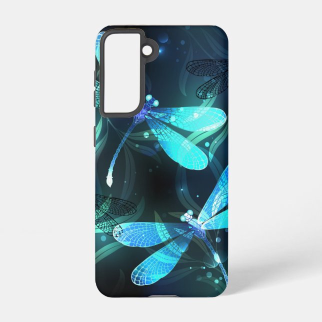 Lake Glowing Dragonflies Samsung Galaxy Case (Back)