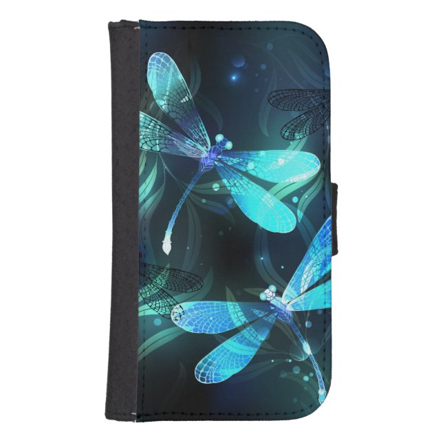 Lake Glowing Dragonflies Samsung Galaxy Wallet Case (Front)