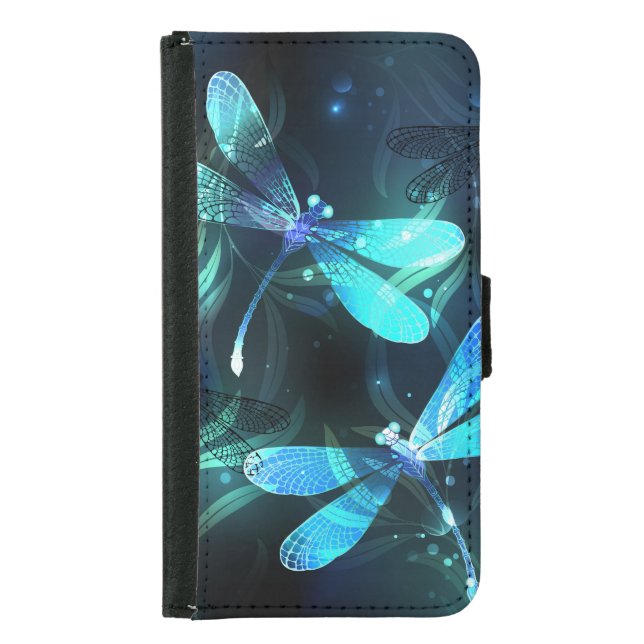 Lake Glowing Dragonflies Samsung Galaxy Wallet Case (Front)