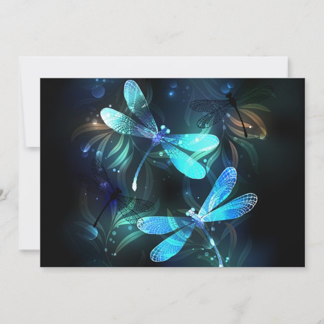 Lake Glowing Dragonflies Save The Date (Front)