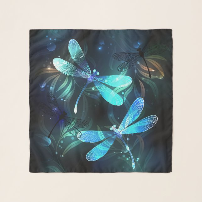 Lake Glowing Dragonflies Scarf (Front)