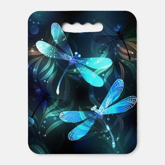 Lake Glowing Dragonflies Seat Cushion (Front Vertical)