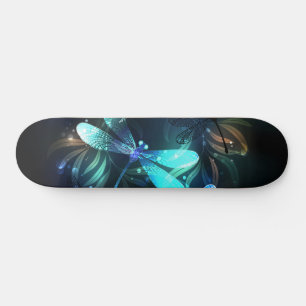 Lake Glowing Dragonflies Skateboard
