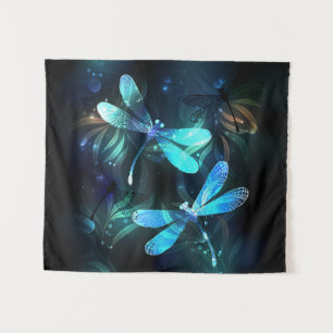 Lake Glowing Dragonflies Tapestry