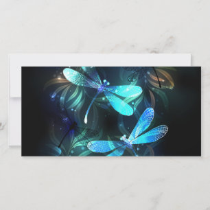 Lake Glowing Dragonflies Thank You Card