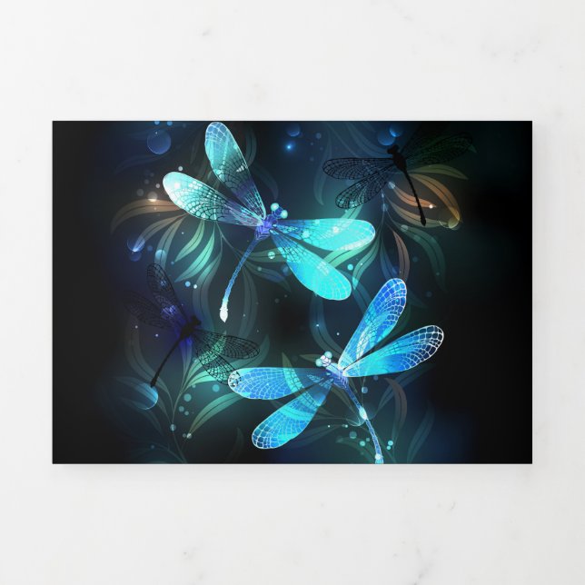 Lake Glowing Dragonflies Tri-Fold Announcement (Cover)
