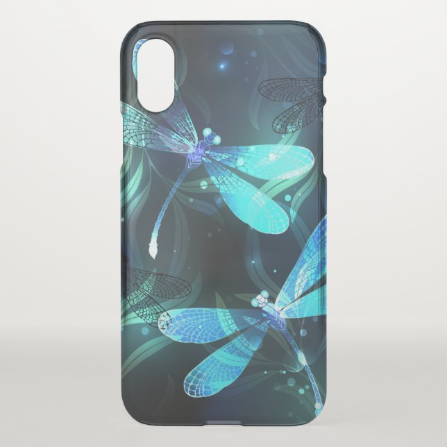 Lake Glowing Dragonflies Uncommon iPhone Case (Back)