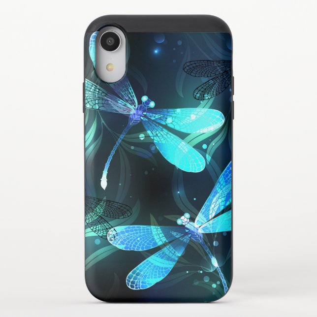 Lake Glowing Dragonflies Uncommon iPhone Case (Back)